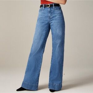 J. Crew Curvy Denim Trouser Wide Leg Jean (1996 Semi Stretch)